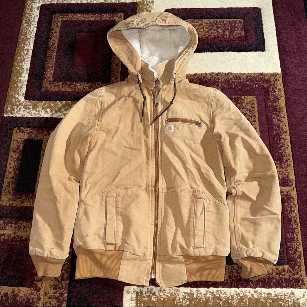 Carhartt Tan Hooded Utility Jacket